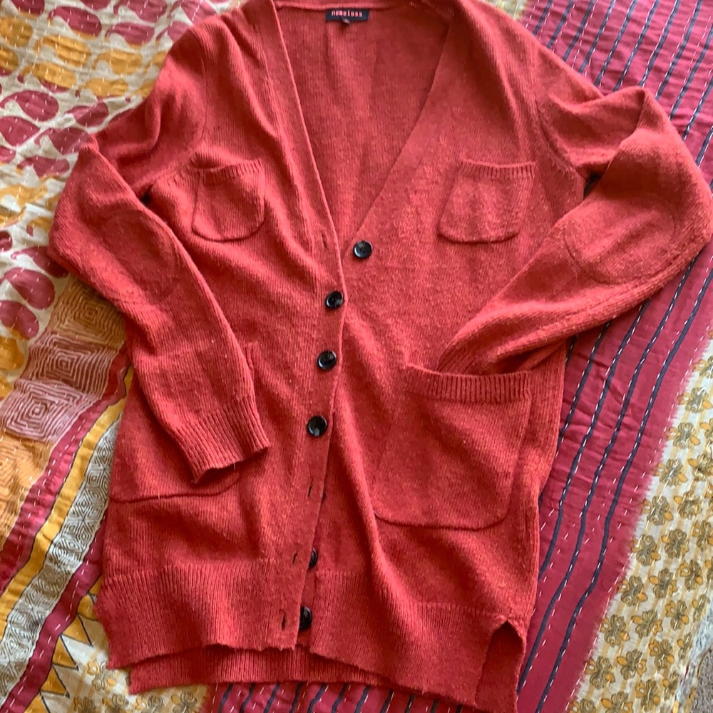Orange cardigan